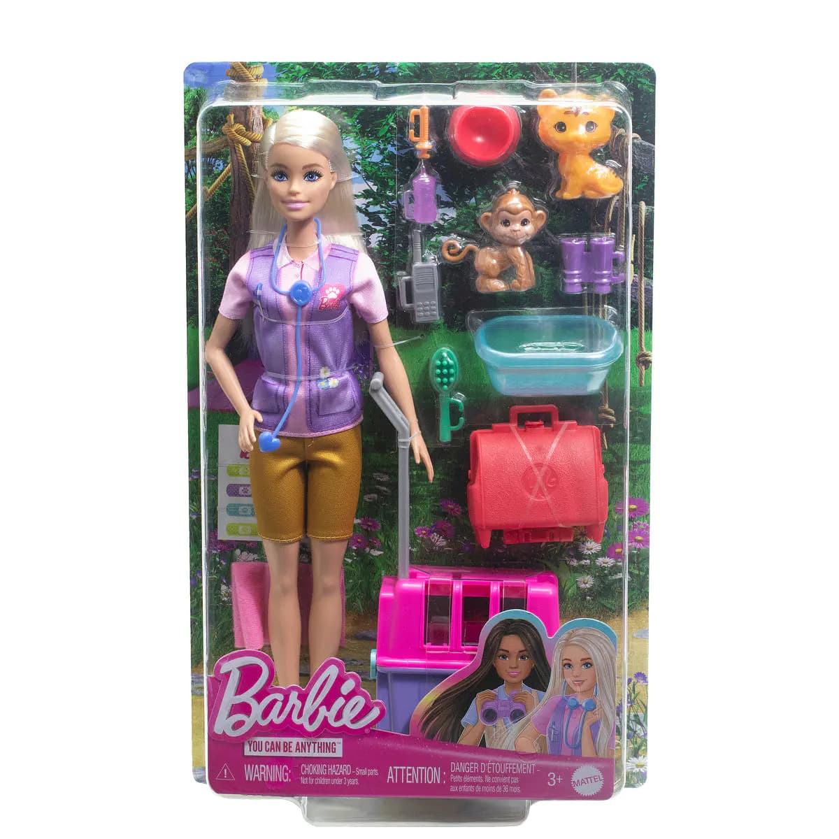 Barbie You Can Be An Animal Rescuer And Liberator Doll Rosa