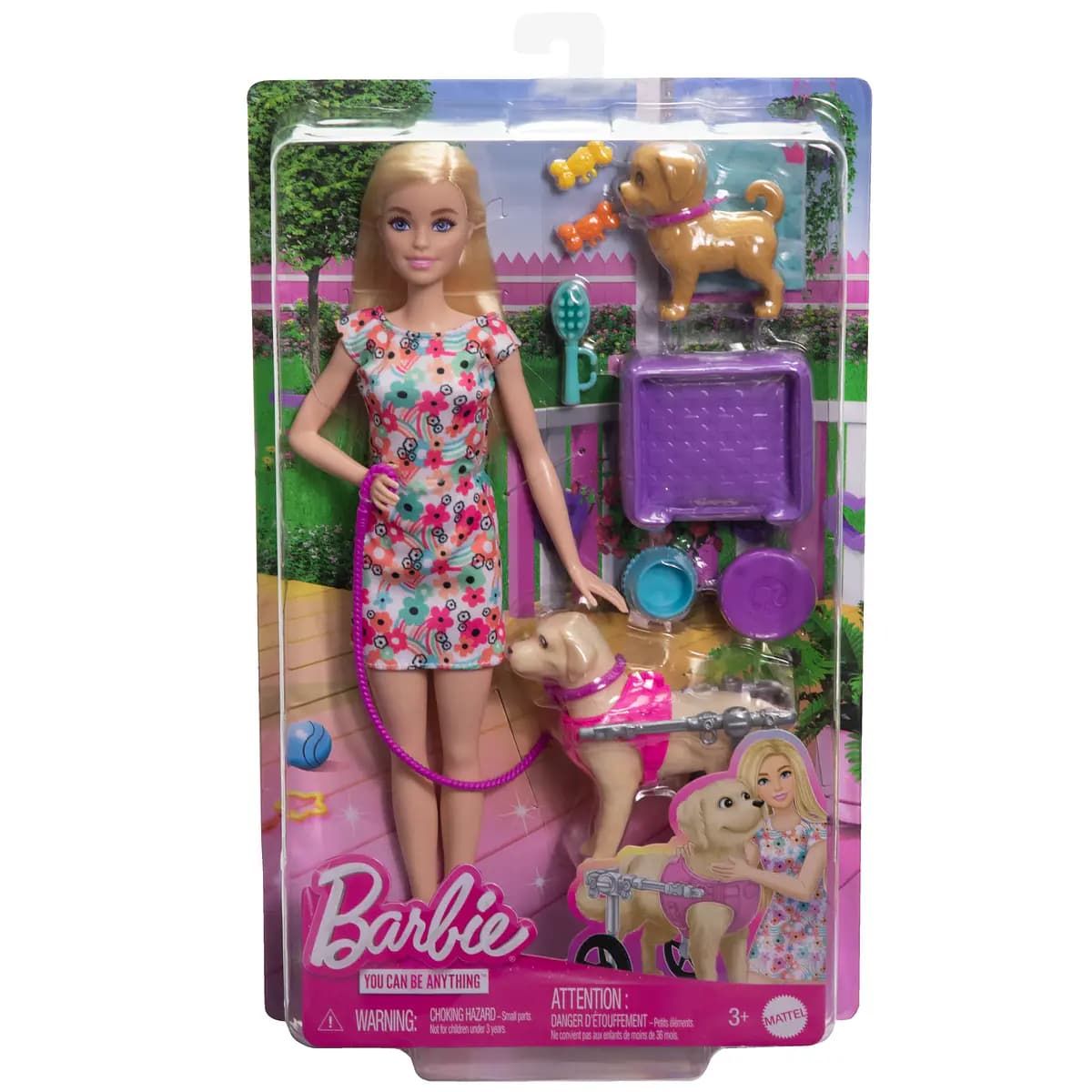 Barbie Dog Walker With Wheelchair Rosa