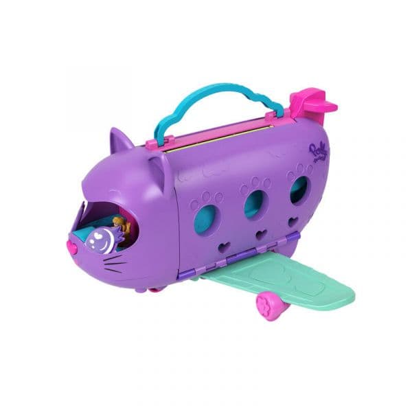 Polly Pocket Boneca de Gatinho Avião