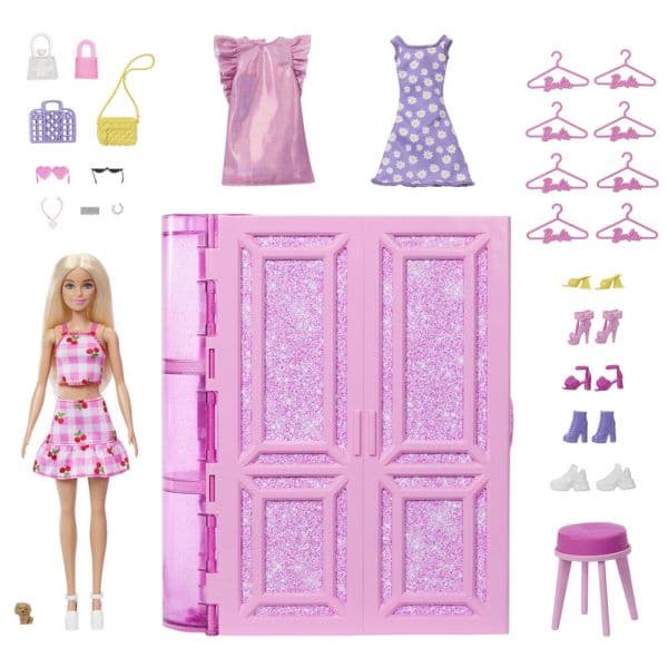 Barbie Dream Closet Boneca Loira com Armário dos Sonhos