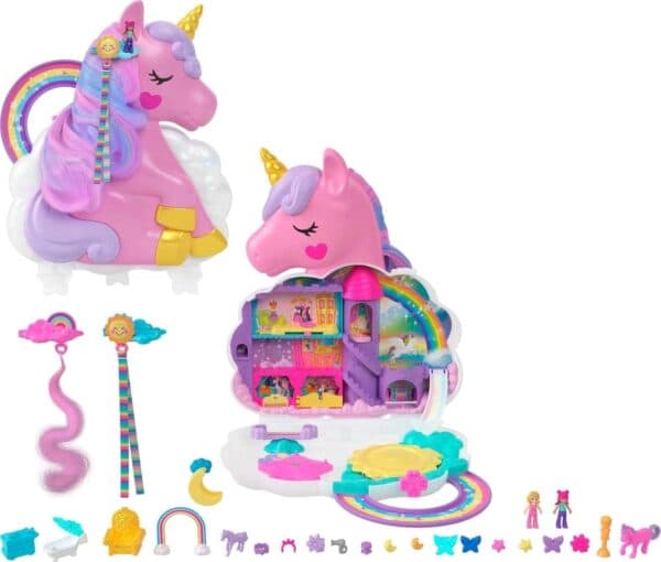 POLLY POCKET SALAO BELEZA DO UNICORNIO ARCO-IRIS