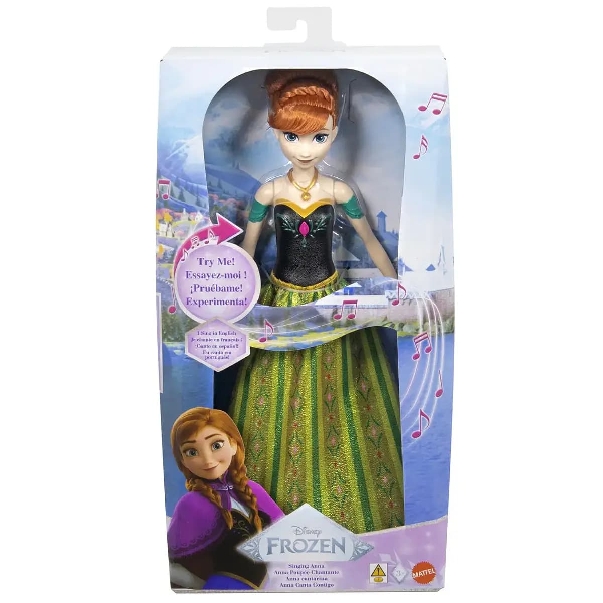 Mattel Boneca Musical Anna Cantarina Multilingue 29cm - JDX49