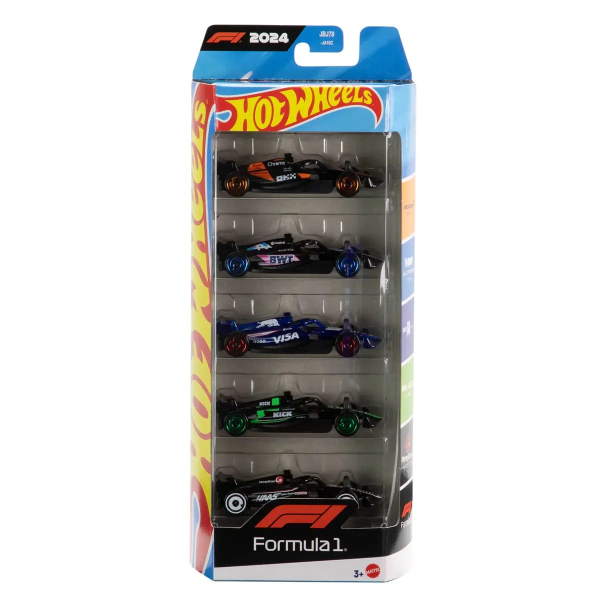 Mattel Hot Wheels F1 Pack 5 Carrinhos Miniatura 1:64