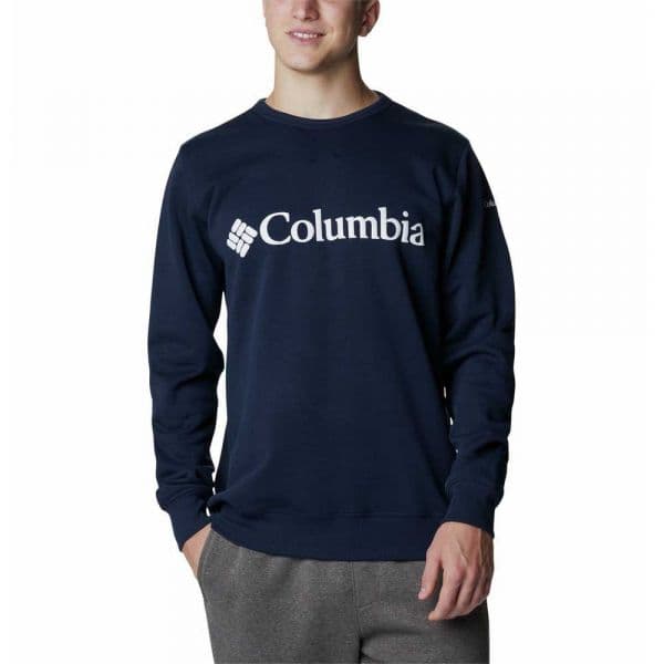 Columbia Logo Crew Sweatshirt Azul M Homem