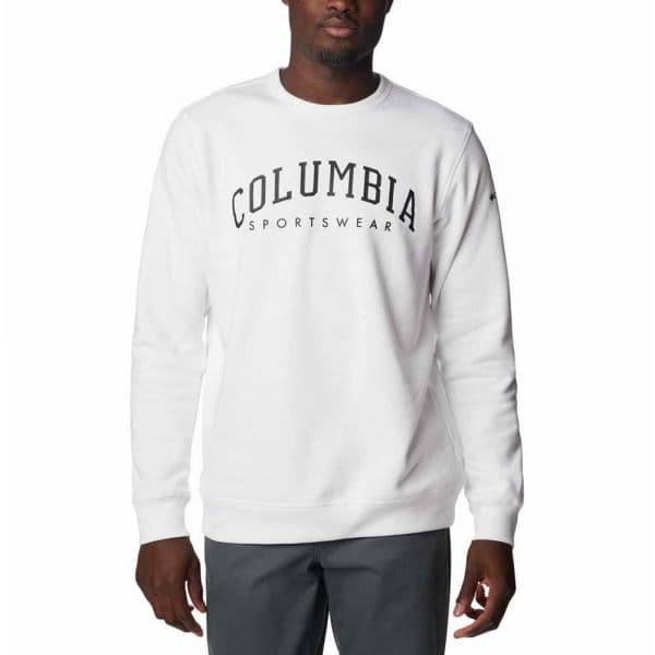 Columbia Logo Crew Sweatshirt Branco XL Homem