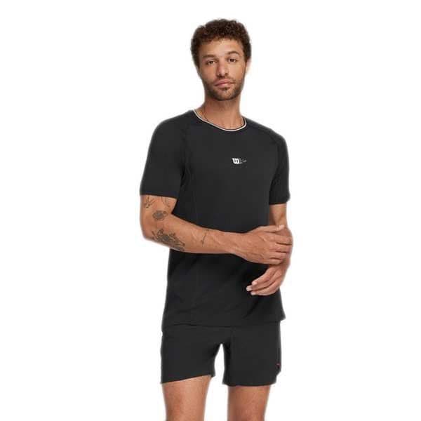 Wilson Series Seamless Crew 2.0 Short Sleeve T-shirt Preto L Homem