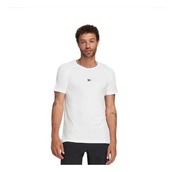Wilson Series Seamless Crew 2.0 Short Sleeve T-shirt Branco S Homem