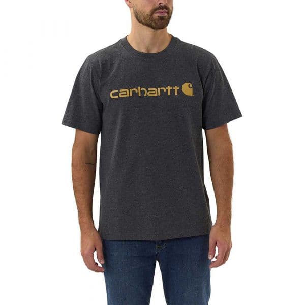 Carhartt Core Logo Relaxed Fit Short Sleeve T-shirt Castanho 2XL