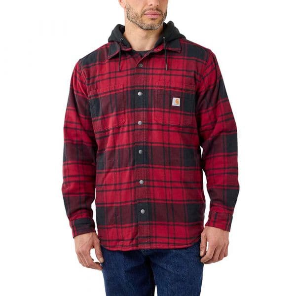 Carhartt Rugged Flex Relaxed Fit Hooded Long Sleeve Shirt Vermelho 2XL