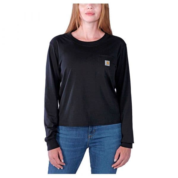 Carhartt Lightweight Pocket Long Sleeve Round Neck T-shirt Preto L