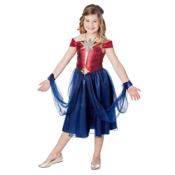 Rubies UK Fato Capitã Marvel Deluxe 7-8 Anos