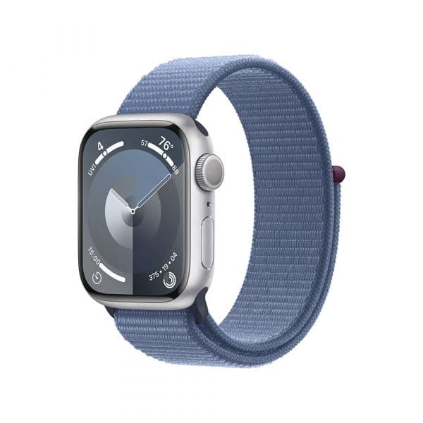 Apple Watch Series 9 GPS 41mm Alumínio Prateado c/ Loop Desportiva Azul Inverno - MR923QL/A