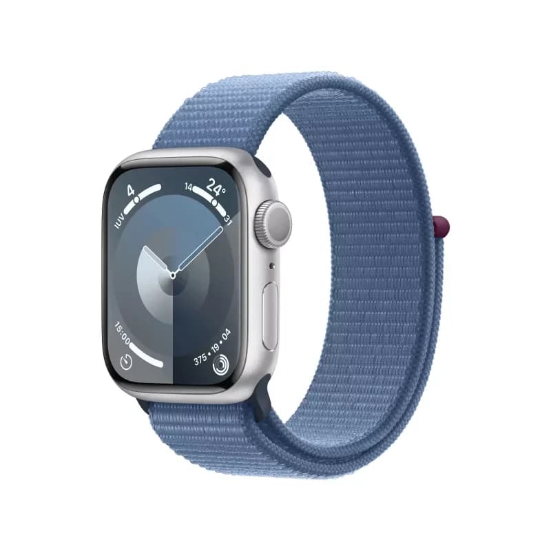 Apple Watch Series 9 GPS 41mm Alumínio Prateado c/ Loop Desportiva Azul Inverno - MR923QL/A