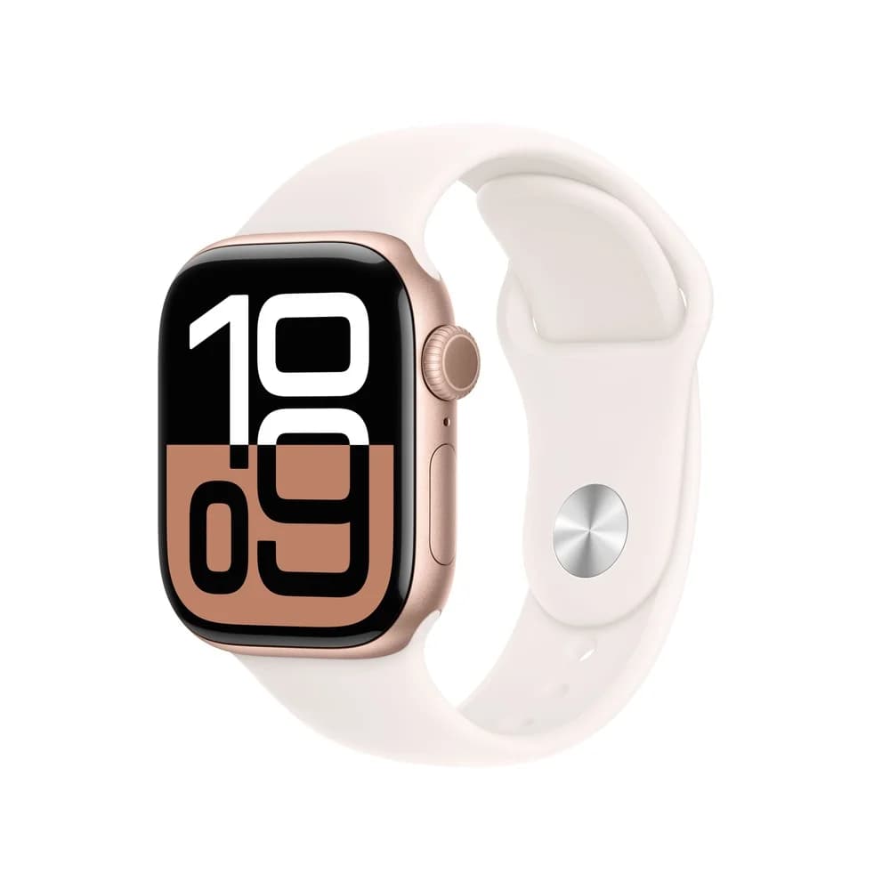 Apple Watch Series 10 GPS + Cellular 42mm Alumínio Rose Gold c/ Bracelete Desportiva Light Blush - Small/Medium