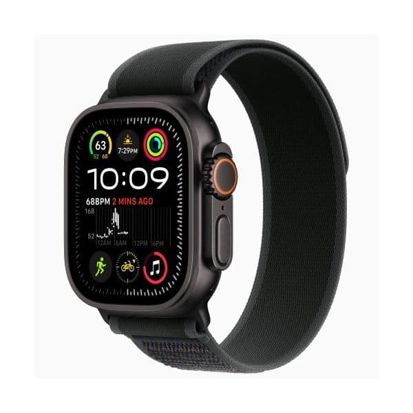 Apple Watch Ultra 2 GPS + Cellular 49mm Black Titanium c/ Bracelete Loop Trail Black - Small/Medium