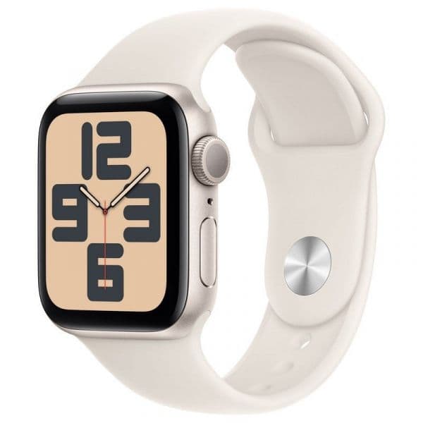Apple Watch SE (2024) GPS 40mm Alumínio Starlight c/ Bracelete Desportiva Starlight - Small/Medium