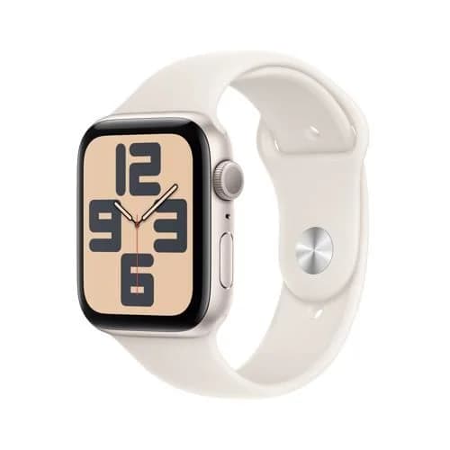 Apple Watch SE (2024) GPS 44mm Alumínio Starlight c/ Bracelete Desportiva Starlight - Medium/Large