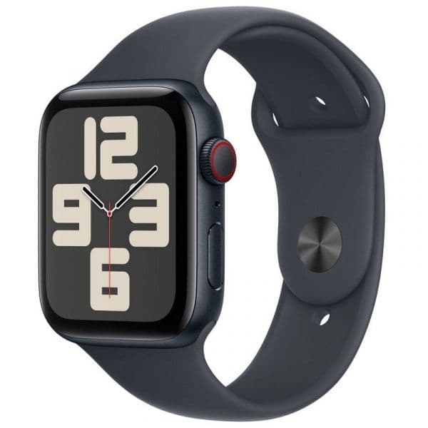 Apple Watch SE (2024) GPS+Cellular 44mm Alumínio Midnight c/ Bracelete Desportiva Midnight - Medium/Large