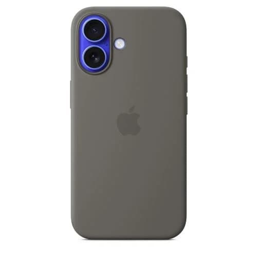 Capa em Silicone com MagSafe para iPhone 16 - Cinzento Rocha