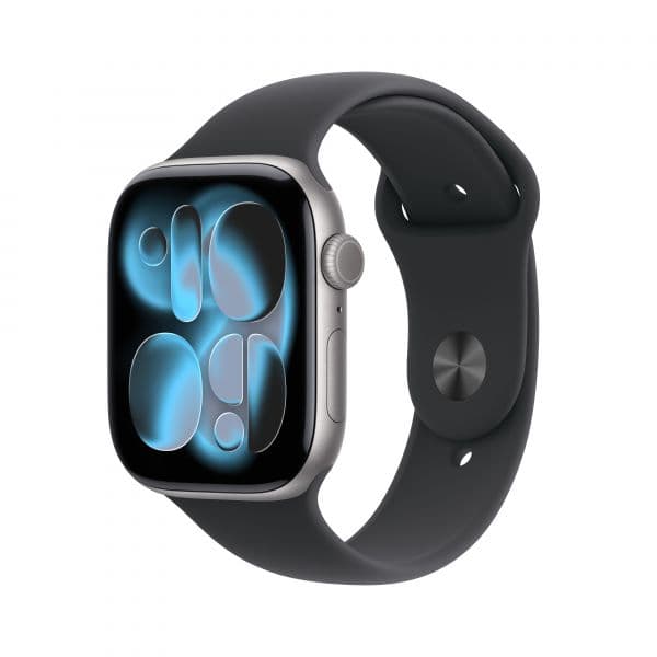 Apple Watch Series 11 GPS 46mm Alumínio Cinzento Sideral c/ Bracelete Desportiva Preto S/M