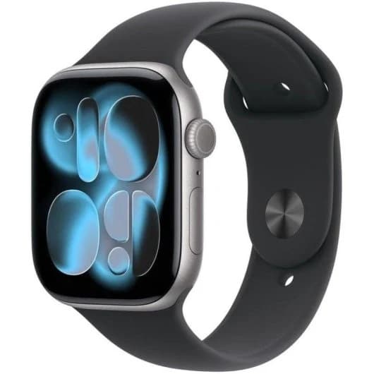 Apple Watch Series 11 GPS + Cellular 46mm Alumínio Cinzento Sideral c/ Bracelete Desportiva Preta S/M
