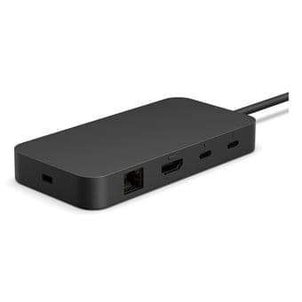 Microsoft Estação de Acoplamento Surface USB4 Dock EP2-19975 + USB4 com Portas USB-A USB-C HDMI Ethernet Suporte para Monitor Duplo 4K e Power Delivery 65W