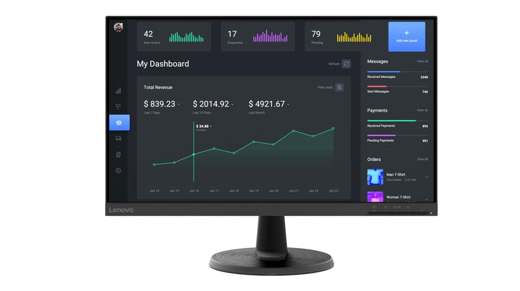 Monitor Lenovo C24-40 LED 23.8" Full HD Preto