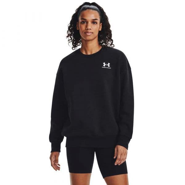 Under Armour Essential Fleece Os Crew Sweatshirt Preto XS Mulher