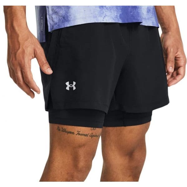 Under Armour Calções Launch 5 2-IN-1 Shorts-blk 1382640-001 S
