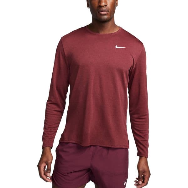 Nike Camisola M Nk Df Uv Miler Top Ls fb7070-681 M Bordô