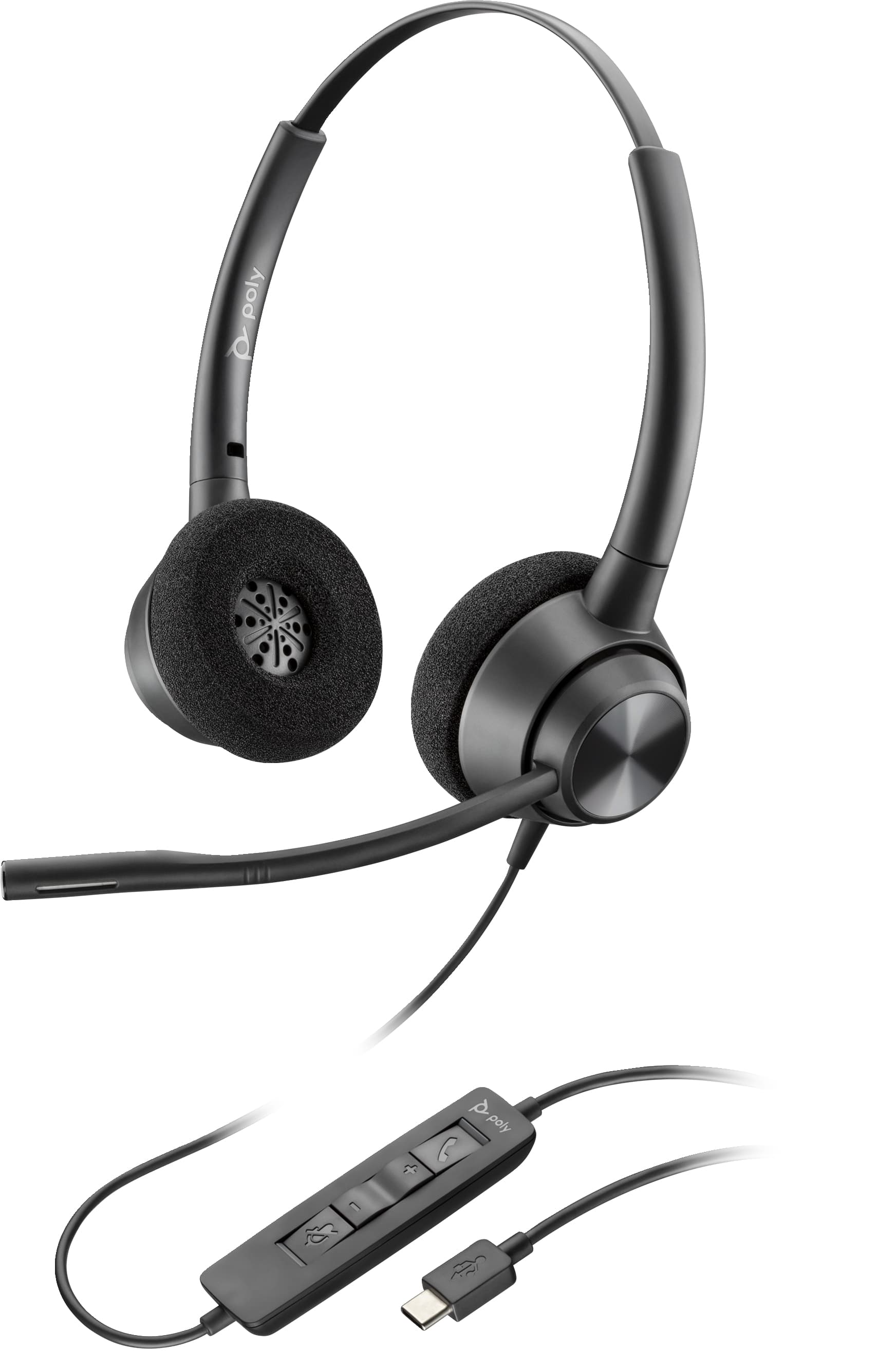 HP Poly EncorePro 320 Stereo USB-C On-Ear TAA Preto