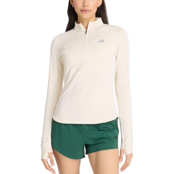 New Balance Sweatshirt Athletics Heat Grid 1/2 Zip wt43200-lit M Branco