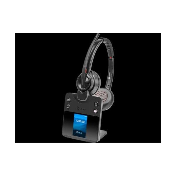 POLY Savi 8420 Office On-Ear DECT/Bluetooth Sem Fios com Cancelamento de Ruído Ativo Preto