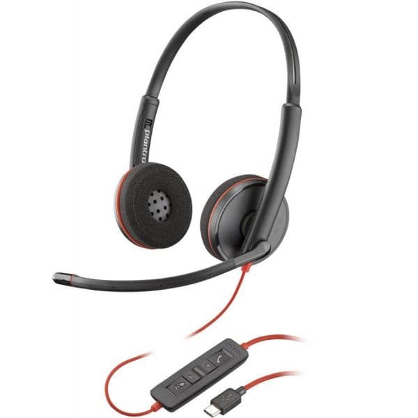 HP Poly Blackwire 3220 Blackwire 3200 Series auscultadores on Ear com Cabo