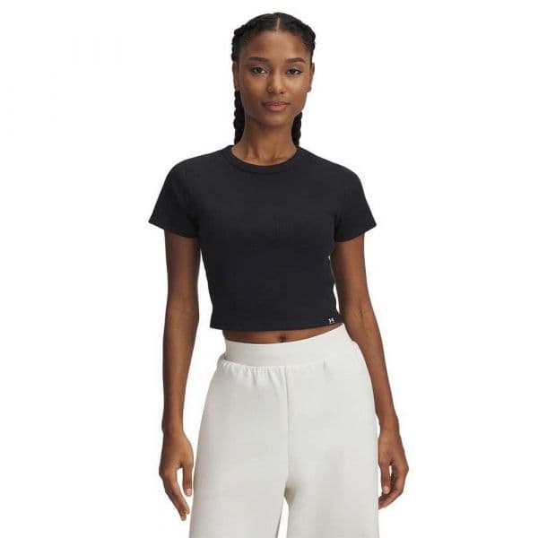 Under Armour T-shirt Rival Rib Baby Tee 6000264-001 M Preto
