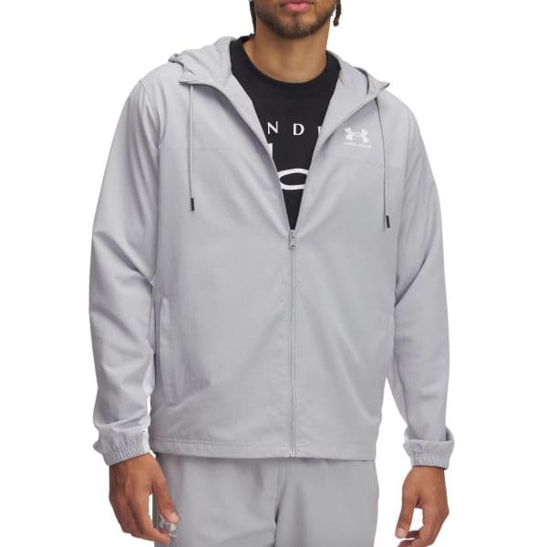 Under Armour Casaco com Capuz Ua Rival Wvn Windbreaker 1390149-011 L Cinzento