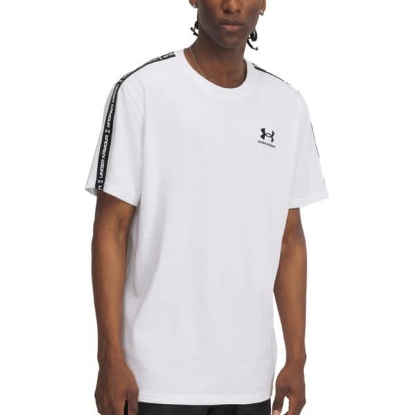 Under Armour T-shirt Icon Hwt Tee Taping 1390300-100 3XL Branco
