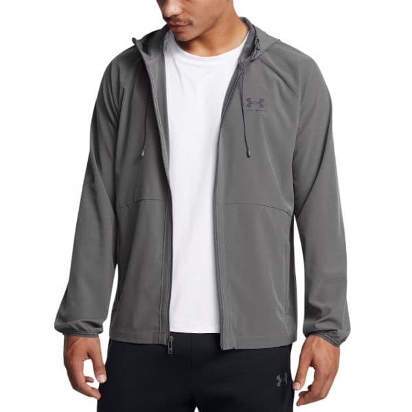 Under Armour Casaco com Capuz Ua Stretch Wvn Windbreaker 6003001-025 XL Cinzento