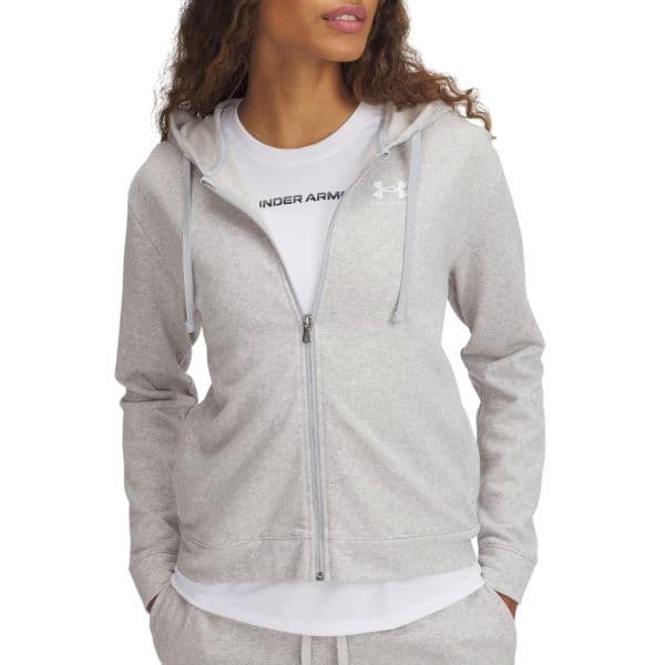 Under Armour Sweatshirt com Capuz Ua Rival Terry Fz 6005509-011 XL Branco