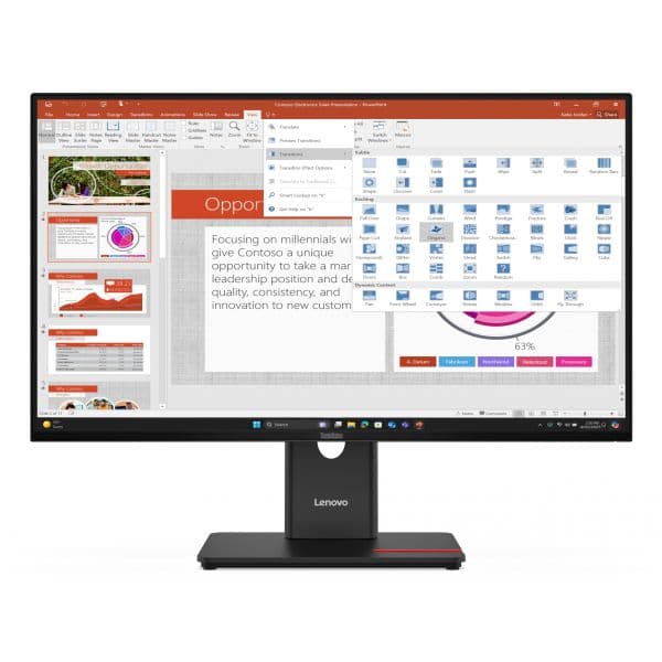 Monitor Lenovo 27" ThinkVision T27-40 Full HD 120Hz IPS LED Preto