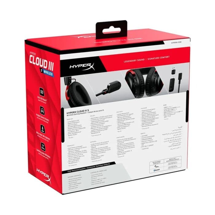 HyperX Cloud III S Sem Fio Black and Red