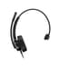 POLY Mission 415 Monaural USB Wired Headset com USB-A USB-C Active Noise Cancellation Black