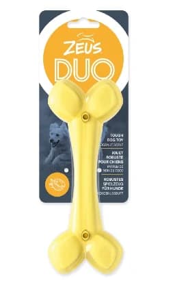Zeus Mordedor Duo Osso Amarelo, Aroma a Côco 18 cm