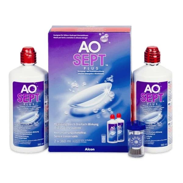 Alcon Solução AoSept Plus 2x360ml