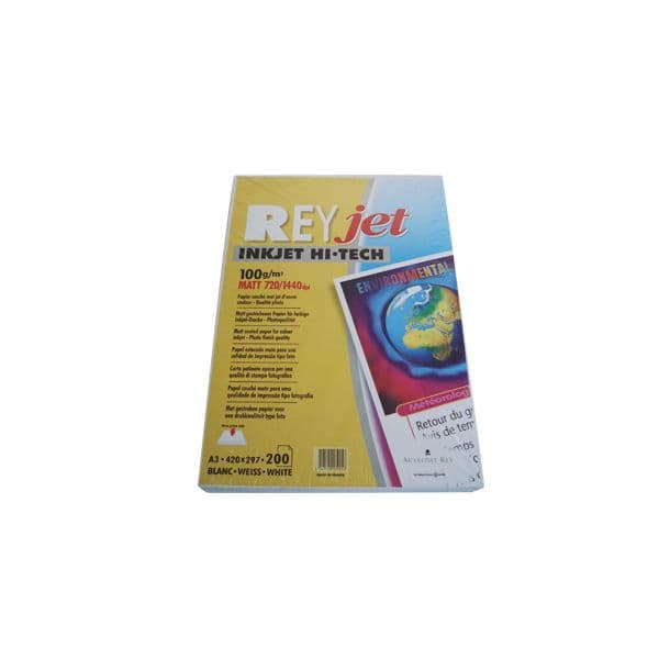 Rey Resma 200 Fls Papel A3 Inkjet Reyjet Hi-Tech 100g - 181Z01000