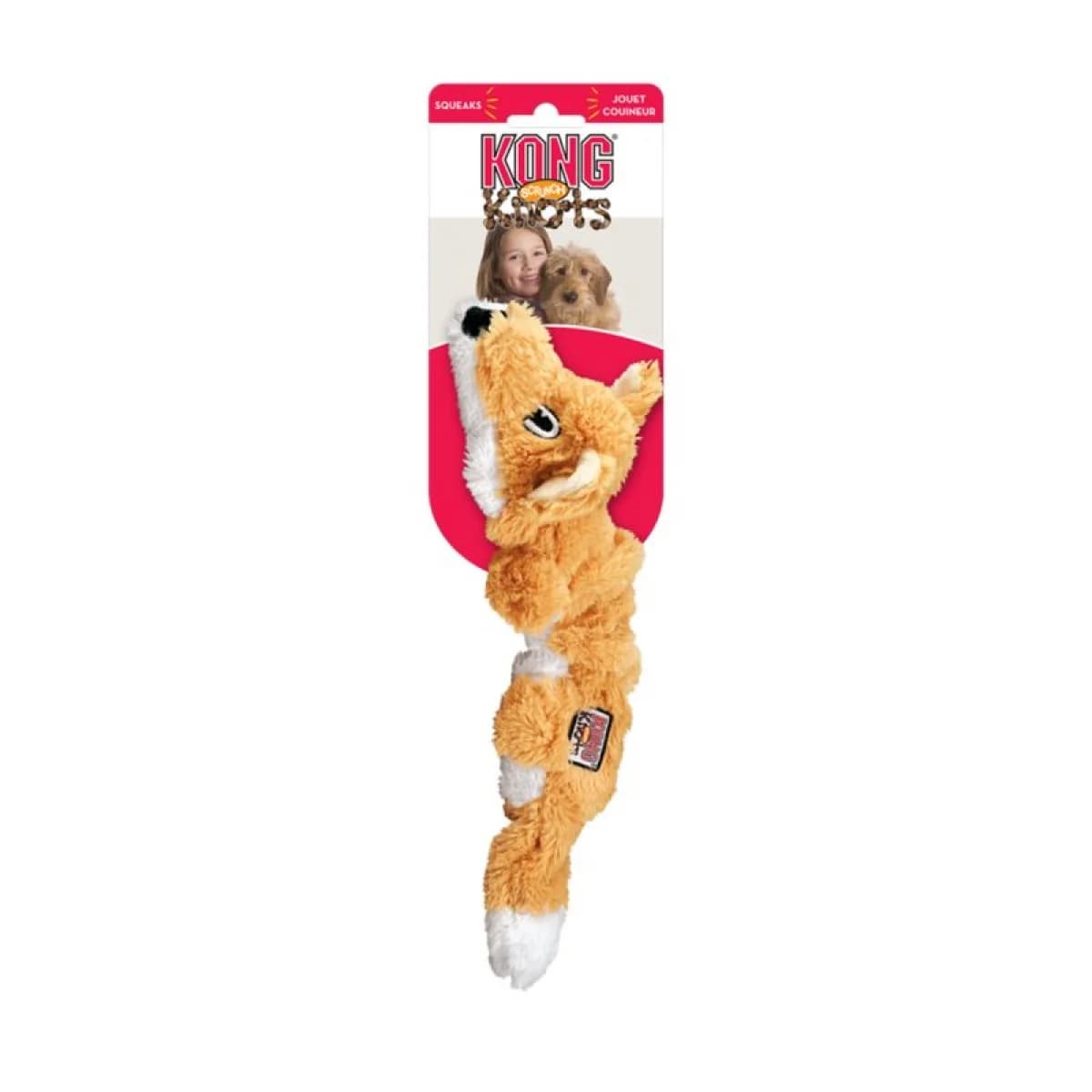 Brinquedo Para Cão Scrunch Raposa Nós S/M KONG