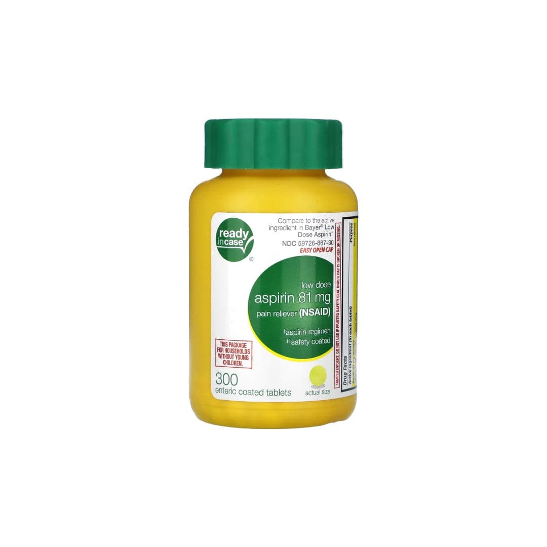 Aspirin, 81 mg 300 enteric-coated tablets