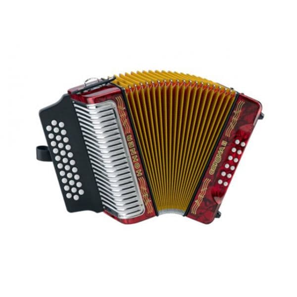 Hohner Concertina Corona II GCF Vermelho