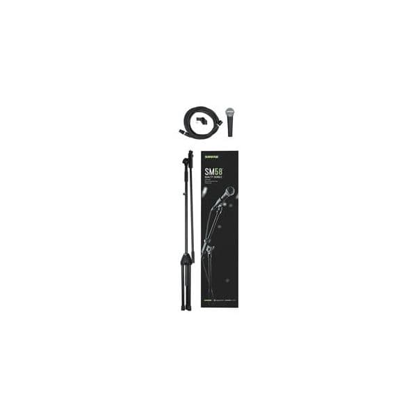 Shure Bundle Microfone Dinâmico SM58 + Suporte + Cabo 6m