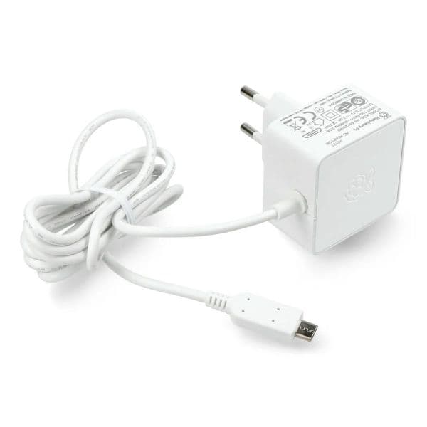 Raspberry Pi Fonte de alimentação 2.5A micro-USB Branca